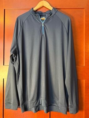 adidas Men's Navy Climalite 1/4 Zip Performance Golf Pullover Size 2XL